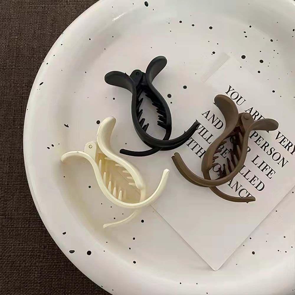 Kẹp Tóc Càng Cua Cố Định Màu Trơn Kiểu Vintage Dễ Thương Cho Bạn Gái WMES15H