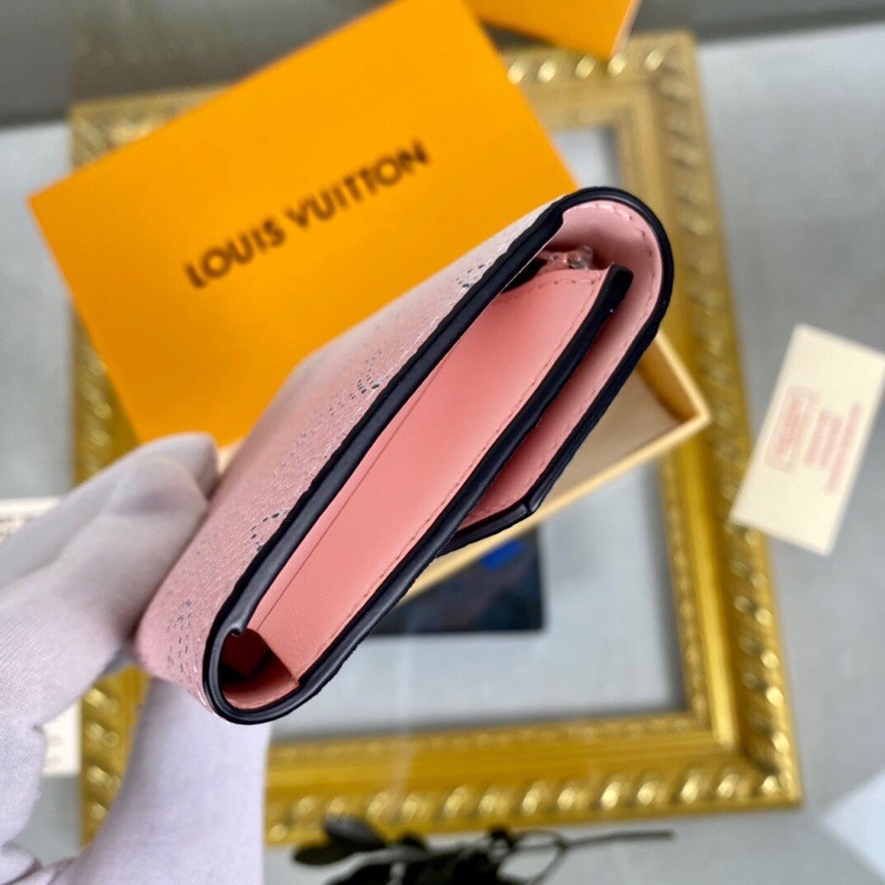 Ví/bóp mini khuy bấm thời trang cho nữ Louis Vuitton LV Mahina da thật cao cấp