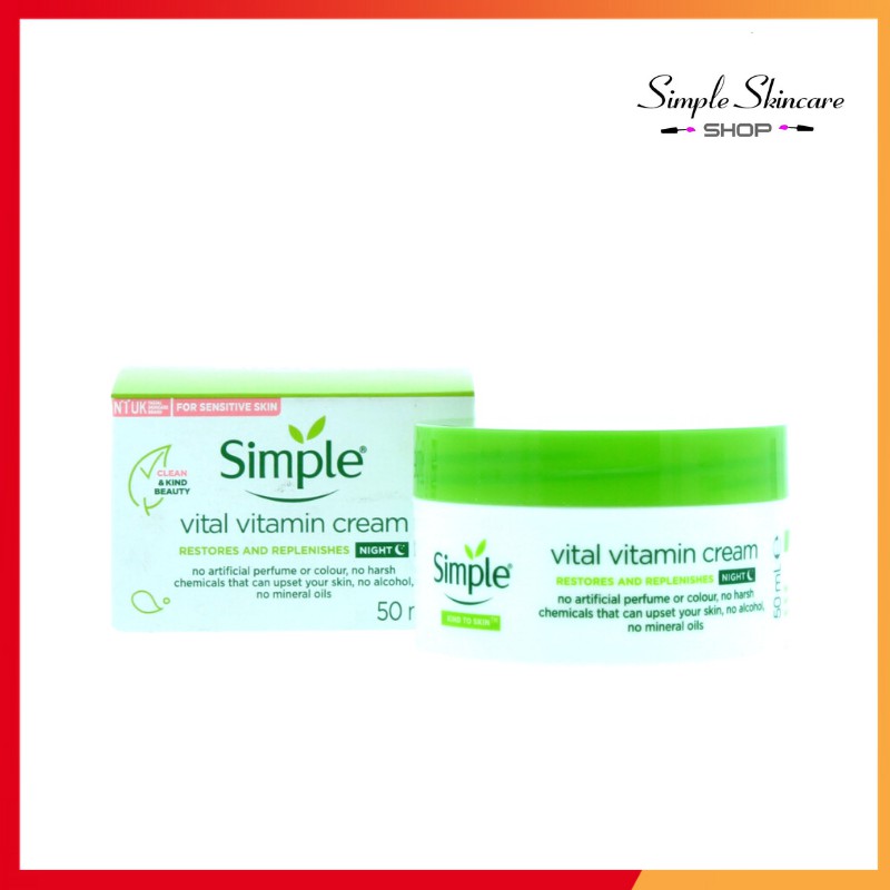 Kem Dưỡng Ban Đêm Simple Vital Vitamin Cream 50ml