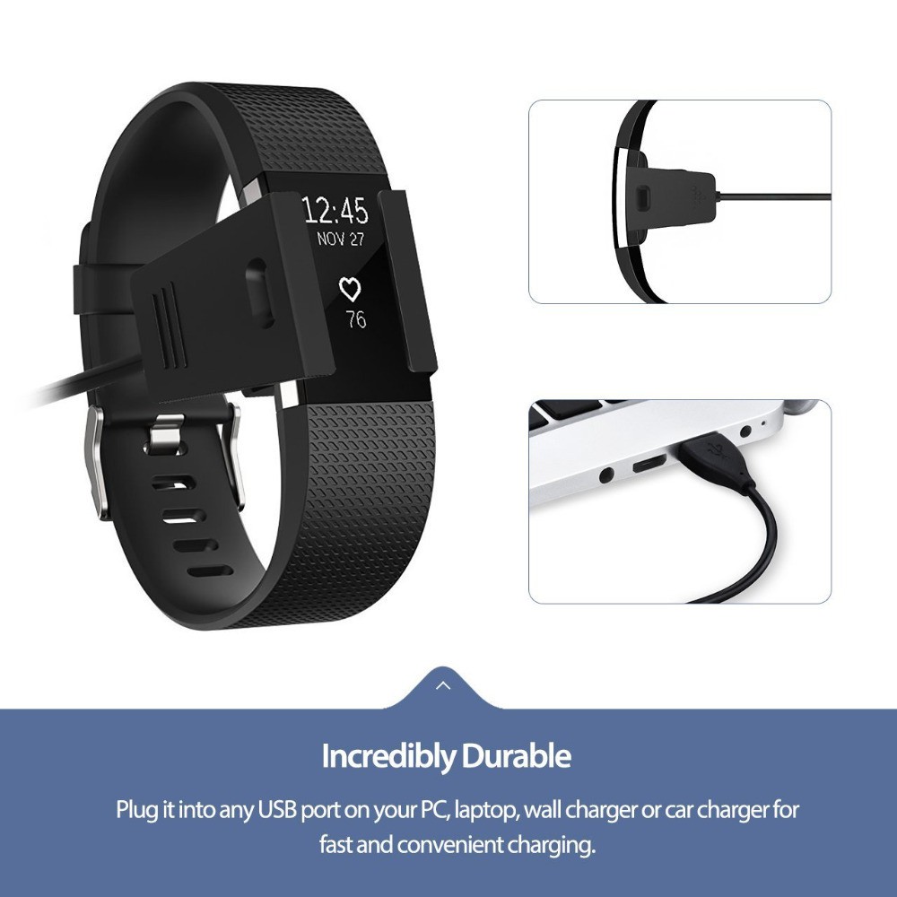 Dây cáp sạc giao diện cổng kết nối USB dành cho Fitbit Charge 2 / 3 / 4