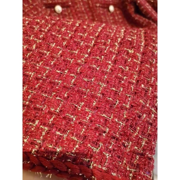 Bộ váy khoác dạ tweed