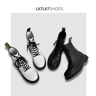 [ORDER] Giày boots nữ cao cổ MARTIN buộc dây màu đen/trắng cá tính đơn giản đế bằng đẹp mới xinh thời trang năng động