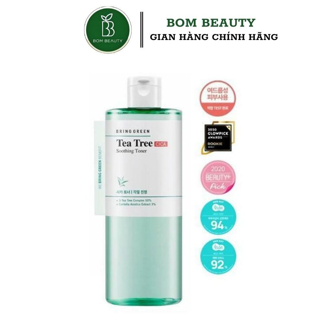 Toner làm dịu da Bring Green Tea Tree Cica Soothing Toner 510ml