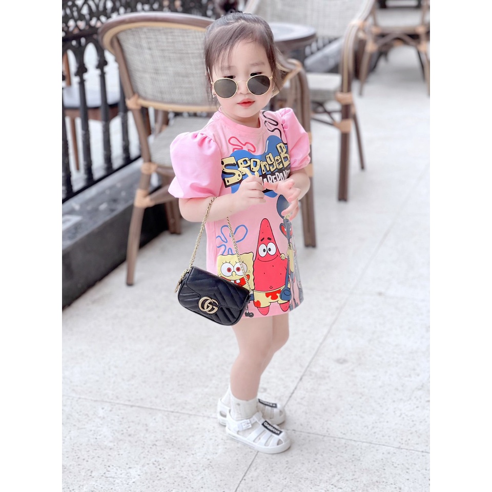 Váy cotton QC 3D hót hít bé gái