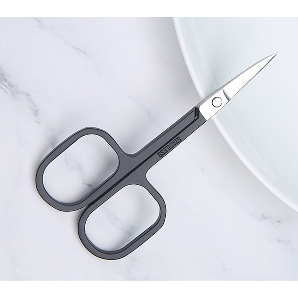 Kéo Inox Cán Đen Silubi Cắt Tỉa Tóc, Lông Mũi, Lông Mi, Lông Mày Đa Năng
