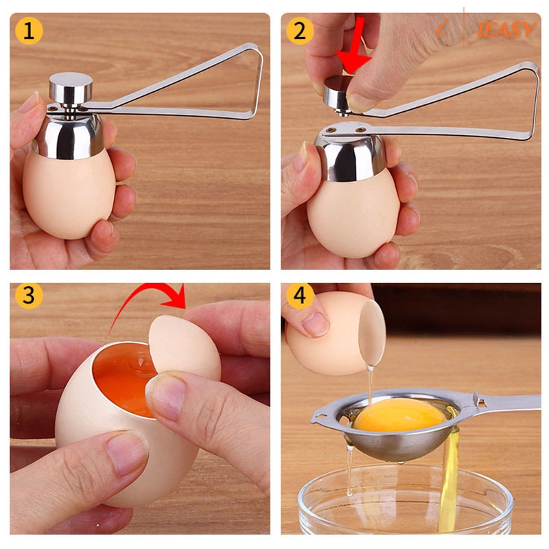 Dụng cụ mở trứng bằng inox tiện lợi