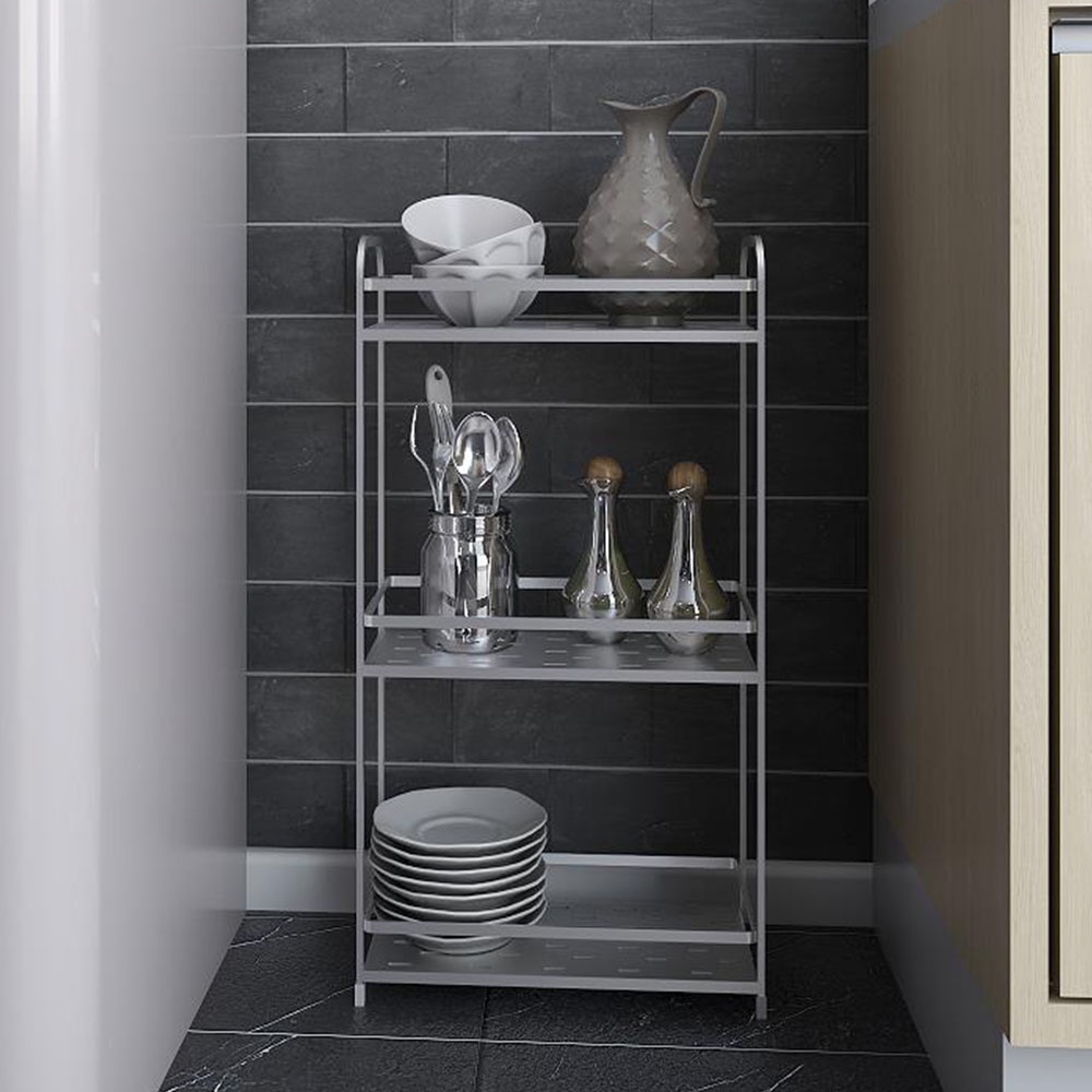 HomeBase KECH Kệ bếp nhôm 3 tầng W15.6xD32.8xH61.3cm