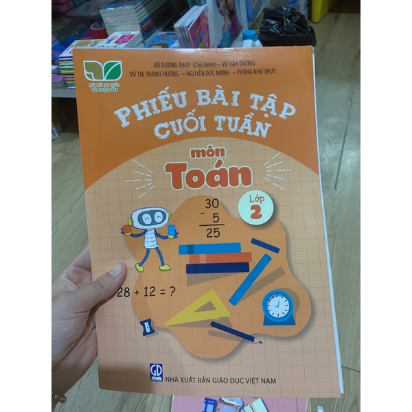 Combo phiếu cuối tuần toán + tiếng việt 2 - kết nối