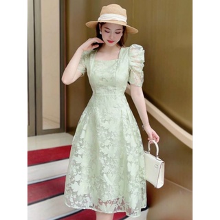 Đầm voan thêu tiểu thư