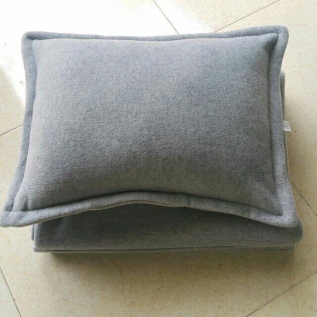 Combo 2 bộ chăn gối văn phòng màu ghi + freeship