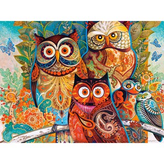 Tranh xếp hình 2000 mảnh "Owls", Castorland