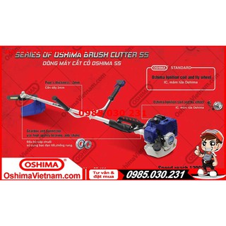 Máy cắt cỏ Oshima SS 411 cần xoay