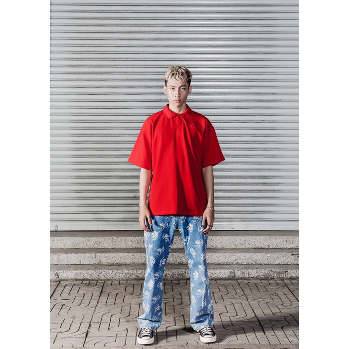 EMBROIDERED BOBUI LOGO POLO/ RED