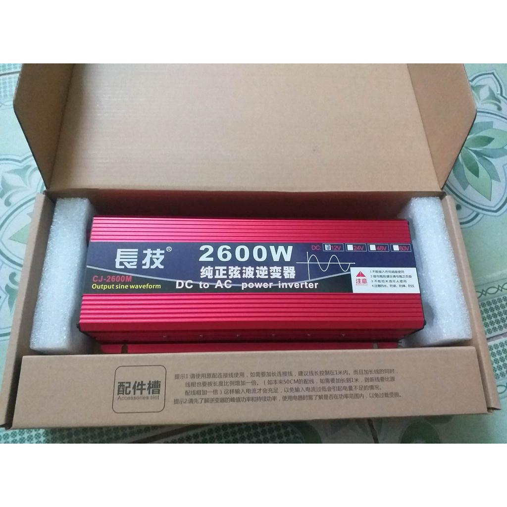 Bộ Điện Inverter 2600W Từ 24v Lên 220v sóng sin chuẩn