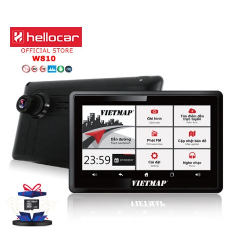 VietMap W810 - Camera Hành Trình Ô Tô Tích Hợp Màn Hình Dẫn Đường + Thẻ 32Gb - HÀNG CHÍNH HÃNG