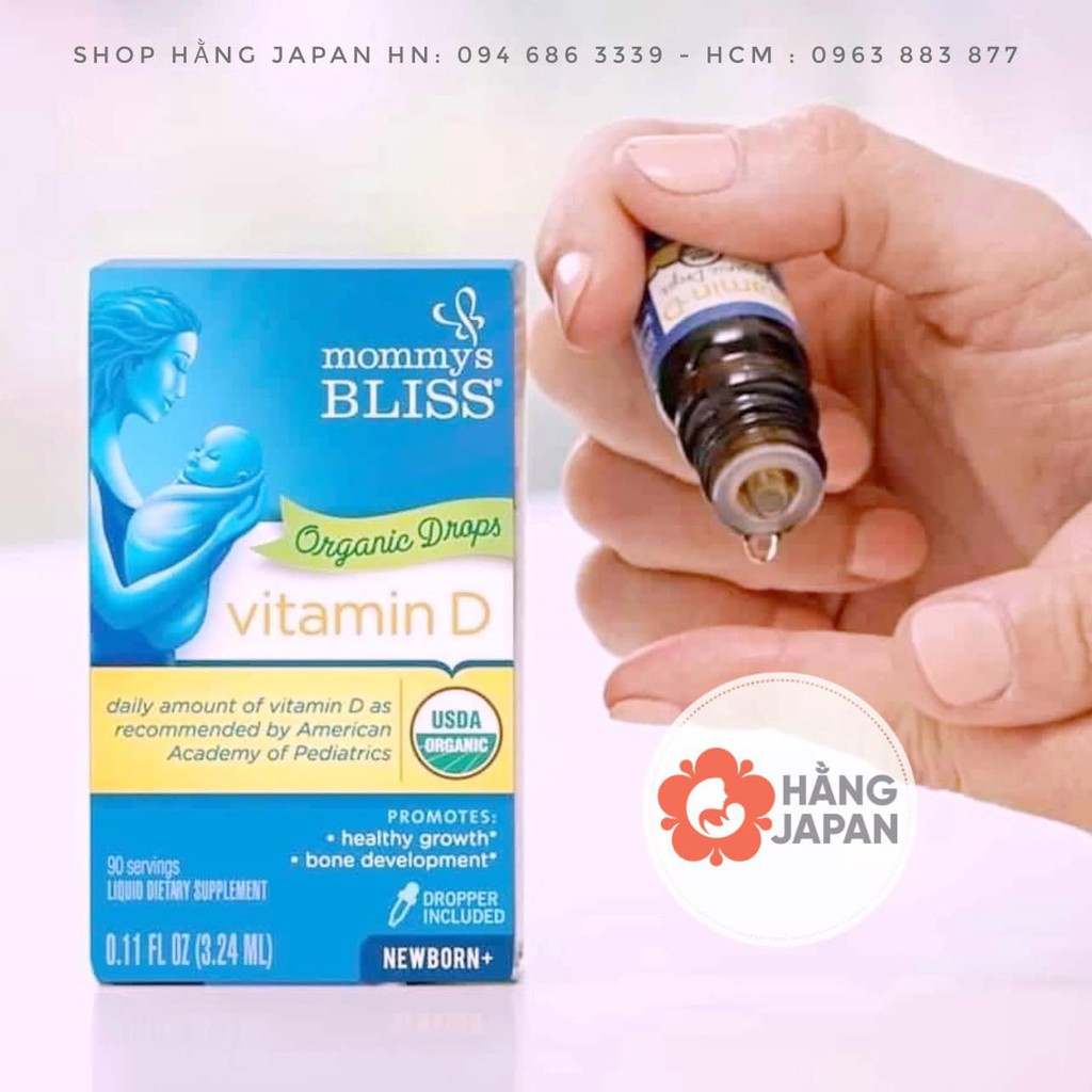 Vitamin D3 hữu cơ cho bé Mommy Bliss (3.24ml) - Hàng Mỹ