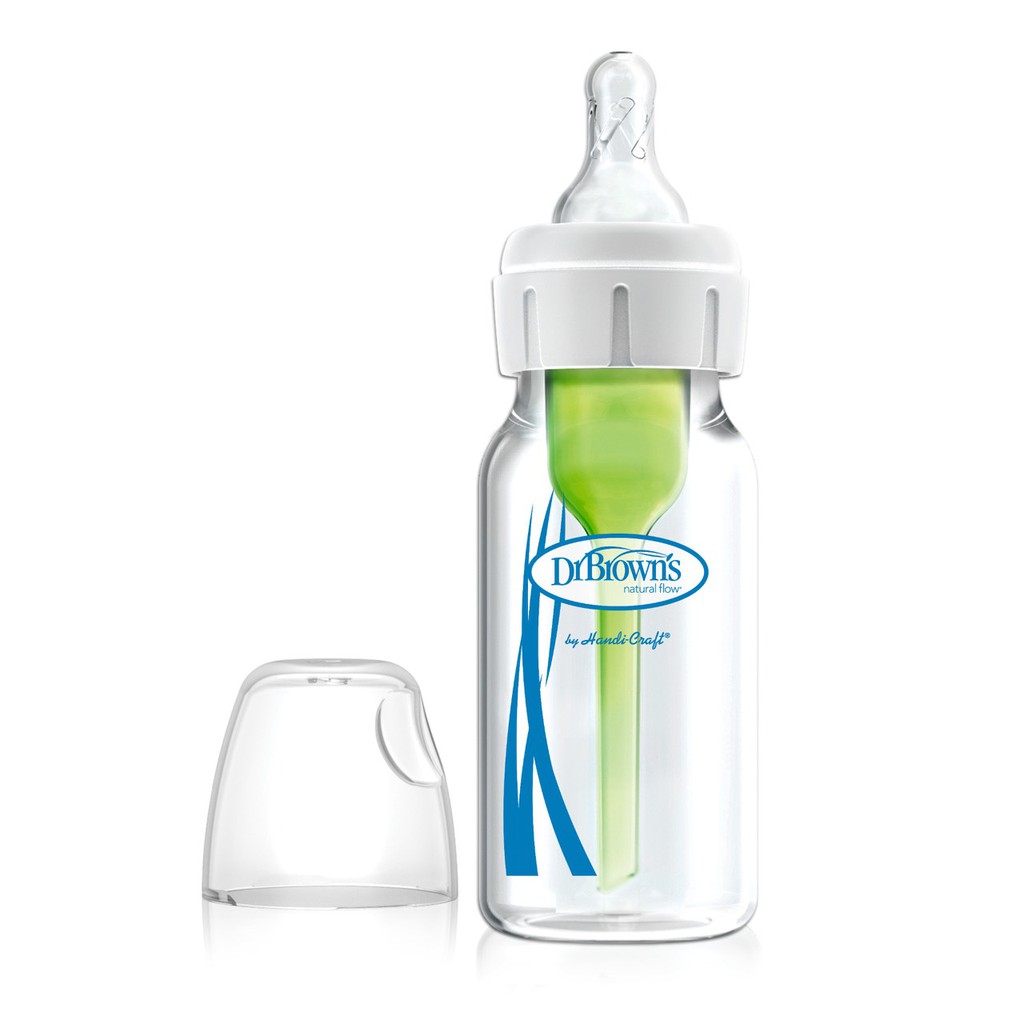 Bình sữa Dr.Brown's Thủy tinh cổ thường Option 120-250ml cổ rộng 150-270ml