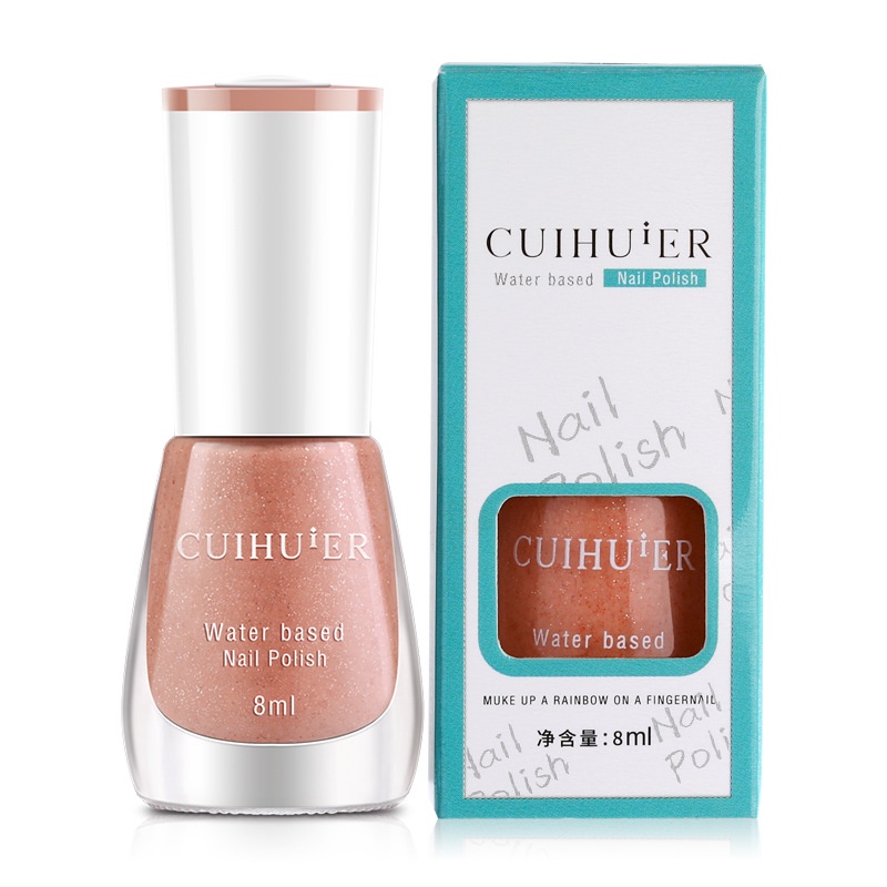 Sơn Móng Tay Cuihuier Gốc Nước Màu Nude Đen Trắng Trong Suốt Kim Tuyến Pastel Tím - Neosxinh Nails