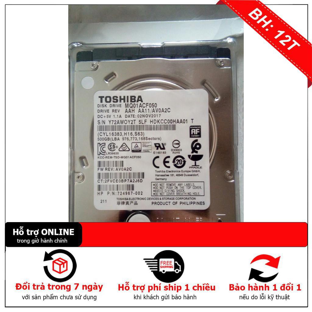[BH12TH] ( CHÍNH HÃNG 100% BẢO HÀNH ĐỔI MỚI 1-1 )Ổ Cứng Laptop Toshiba 500GB