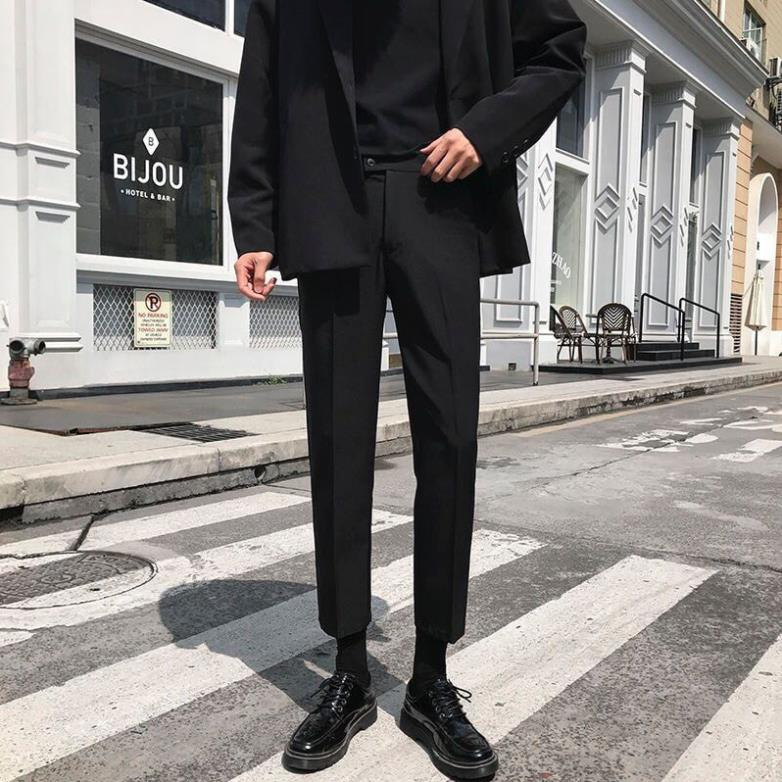 Quần âu nam ống rộng co giãn, quần tây dáng Baggy phong cách Hàn Quốc - Q21 | BigBuy360 - bigbuy360.vn