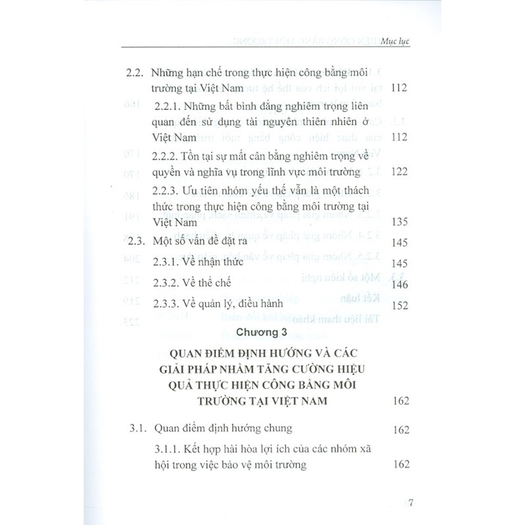 Sách - Thực Hiện Công Bằng Môi Trường Tại Việt Nam Hiện Nay - Một Số Vấn Đề Lý Luận Và Thực Tiễn (Sách Chuyên Khảo)