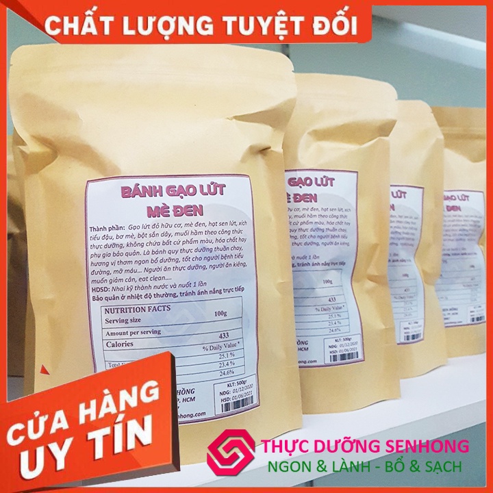 Bánh gạo lứt mè đen  bánh dành cho chế độ ăn giảm cân