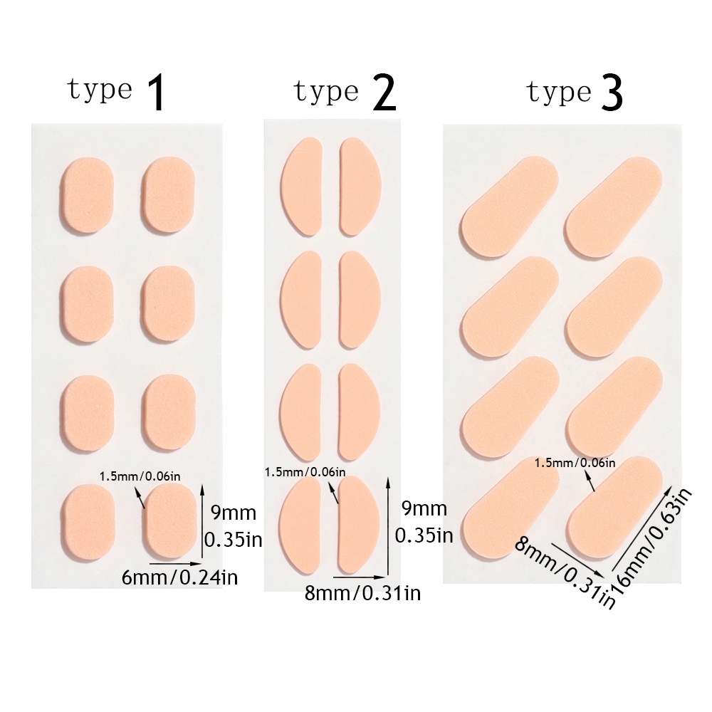 Bộ 4 miếng đệm mũi mắt kính bằng xốp EVA chống trượt cỡ 1.5mm thích hợp cho unisex