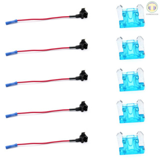 10 dây cầu chì mini 12v kèm 5 cầu chì 15a cho xe hơi