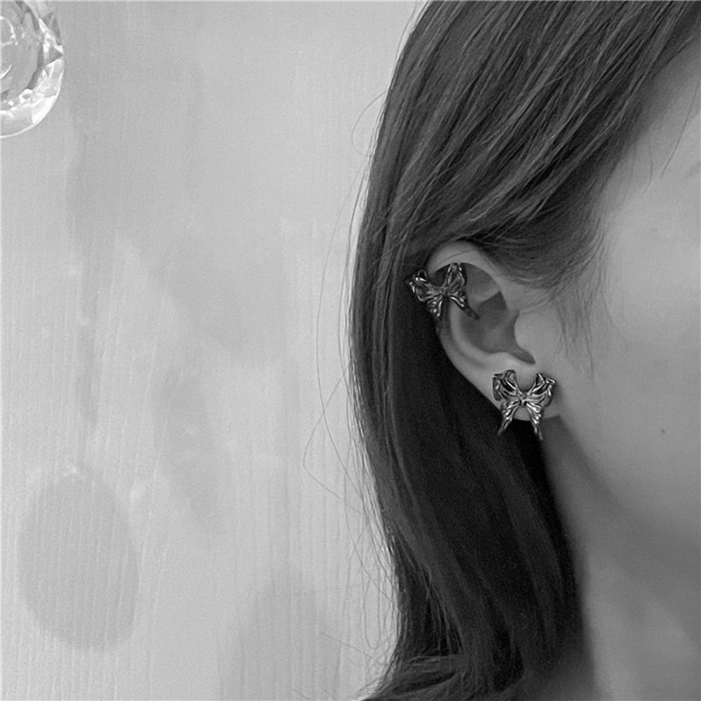 Bông Tai Dạng Kẹp Hình Bướm Phong Cách Hàn Quốc Đơn Giản Cho Nữ