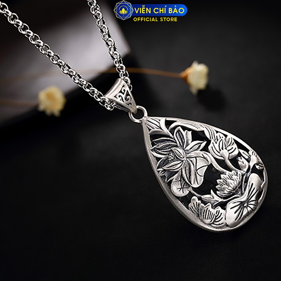 Mặt dây chuyền bạc nữ hình hoa sen chất liệu bạc Thái S925 thời trang phụ kiện trang sức nữ Viễn Chí Bảo M000028
