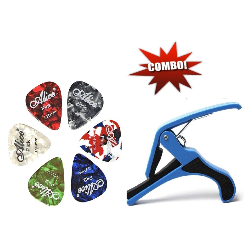 Capo kẹp đàn guitar Acoustic 5A8-Ba +1 pick