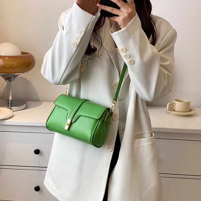 Túi Đeo Chéo Dáng Vuông Nhỏ Có Khóa Đa Năng Thời Trang Cho Nữ