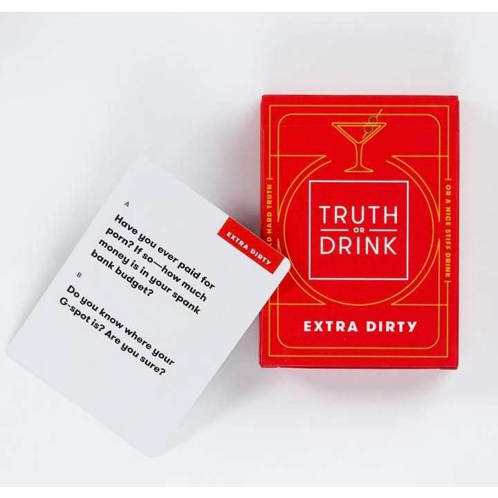 Thẻ  bài Drinking games Truth or Drink nhập khẩu tách set 5 món cho bữa tiệc trưởng thành