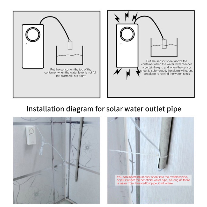 Coza Thiết Bị Phát Hiện Báo Động Rò Rỉ Nước Báo Động Tại Nhà Cảm Biến Rò Rỉ Nước Độc Lập An Toàn Cho Gia Đình Nhạy Cảm 110db Phát Hiện Cảnh Báo Lũ Lụt