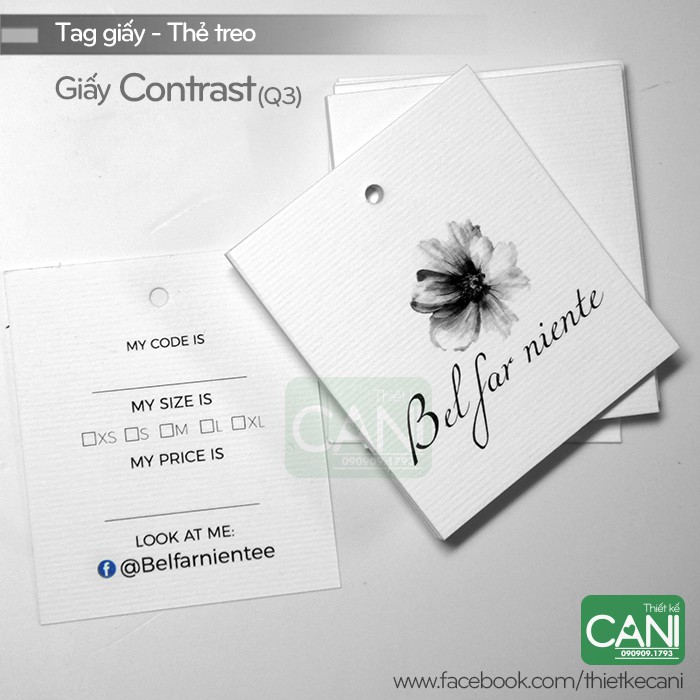 500c Tag Card Giấy Mỹ Thuật, Giấy F250  In theo yêu cầu riêng CANI