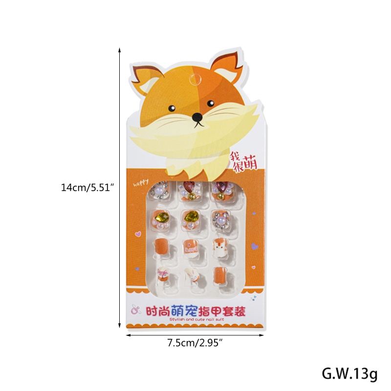 Brroa Móng Tay Giả Đính Hạt Ngọc Trai Dễ Thương Cho Bé