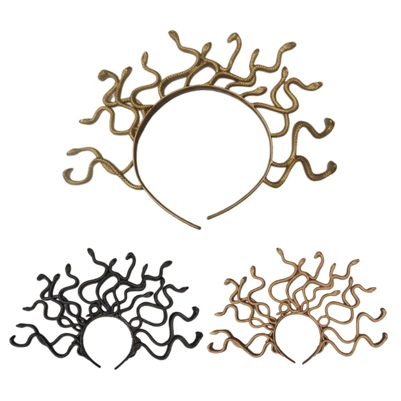 Flgo halloween Medusa Băng đô Medusa Rắn Băng đô Medusa Mũ đội đầu Tiệc Halloween