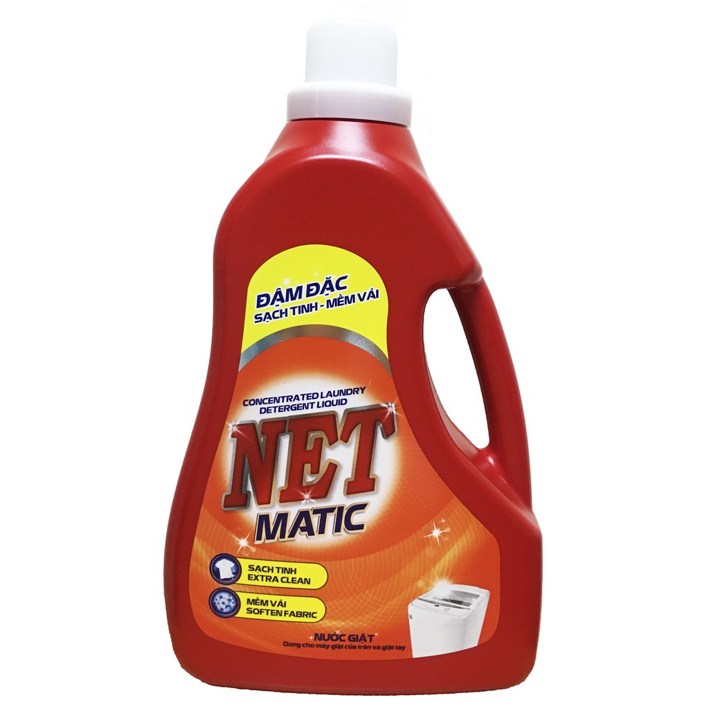 Can Nước Giặt NET Matic 3,6kg/3.3kg Tím/Cam/Đỏ 3 màu lựa chọn