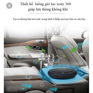 Máy lọc không khí, khử mùi ô tô, xe hơi cao cấp Hyundai HY-12