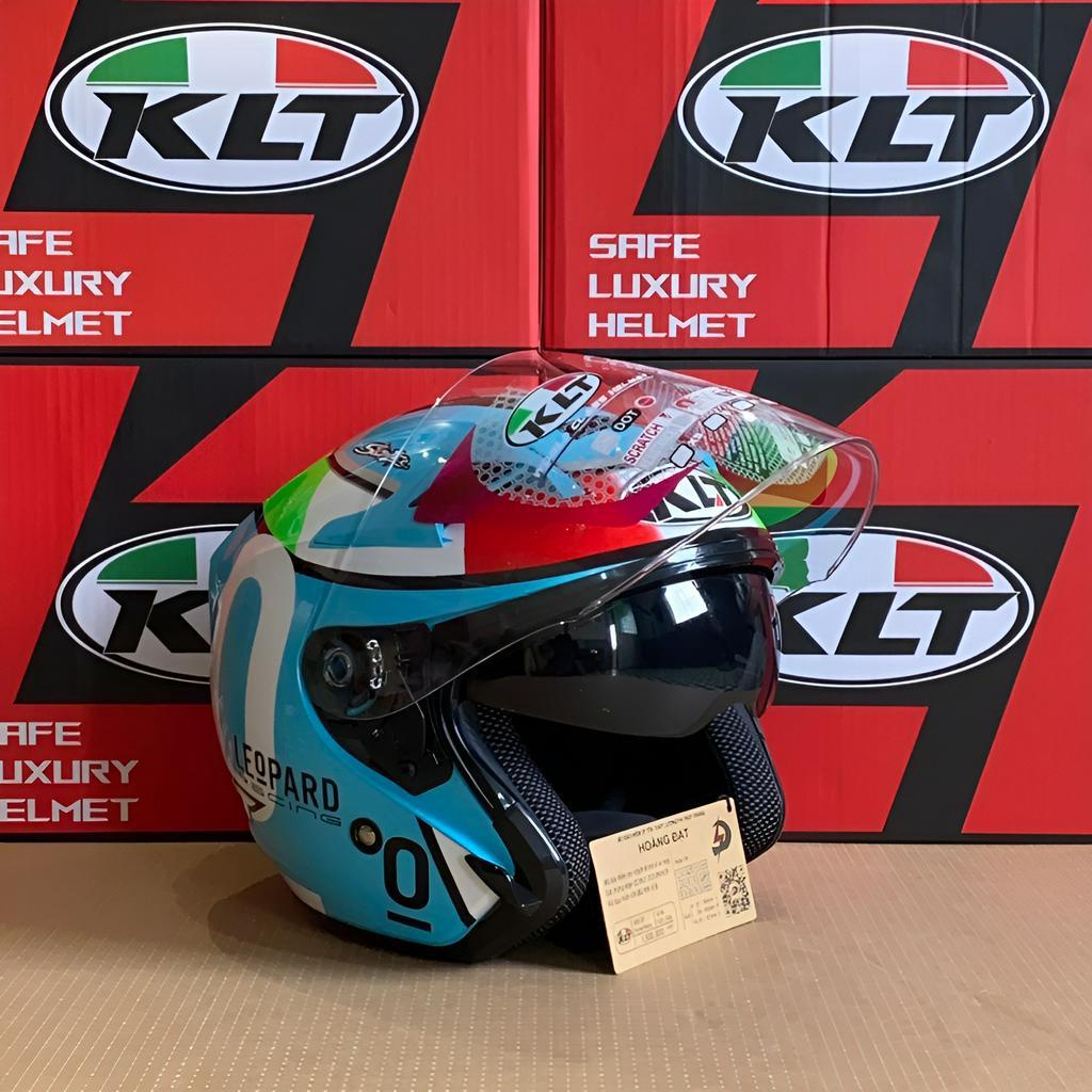 Nón bảo hiểm KLT Venom có 2 kính size M L XL đi xe máy chính hãng, bảo hành 12 tháng