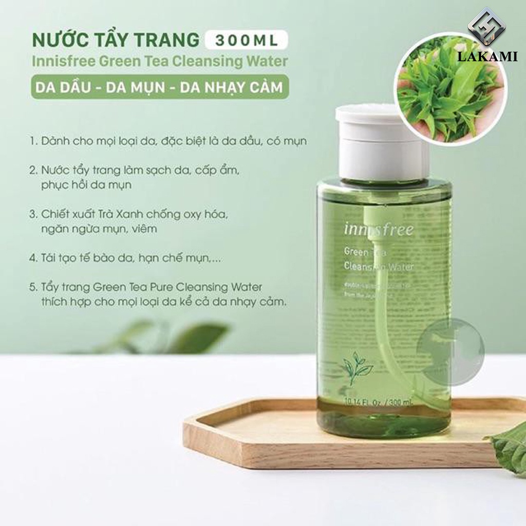 Nước tẩy trang Trà Xanh Innisfree Green Tea Cleansing Water 300ml - Hamico