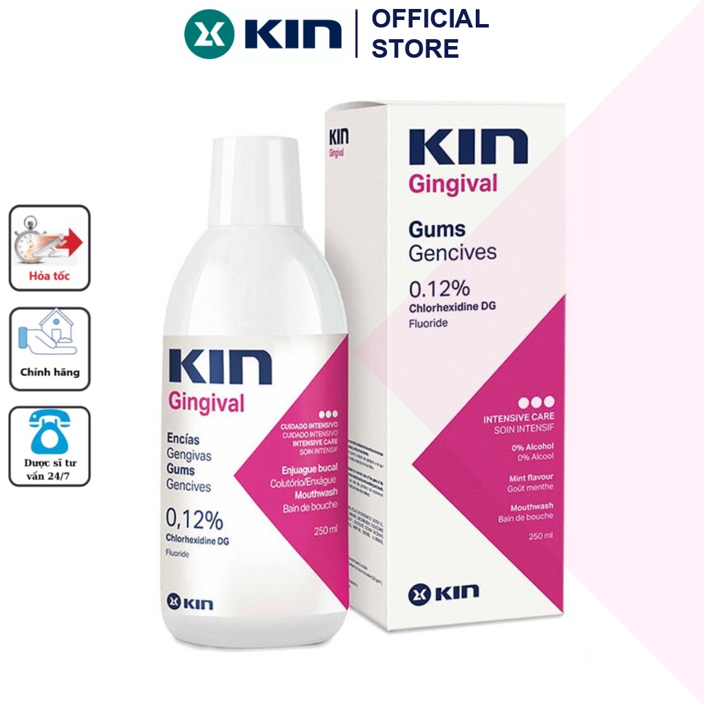 Nước Súc Miệng Viêm Nướu KIN Gingival ® 250ml - Viêm Nha Chu, Viêm Nướu