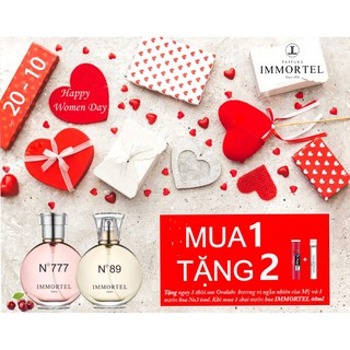 ComBo 20.10 Tặng Nước Hoa 6ml và 1 son Mỹ OraLabs Khi mua Nước Hoa Immortel Paris 60ml