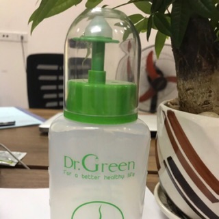 Bình rửa mũi Dr Green núm silicon tặng kèm 10 gói muối