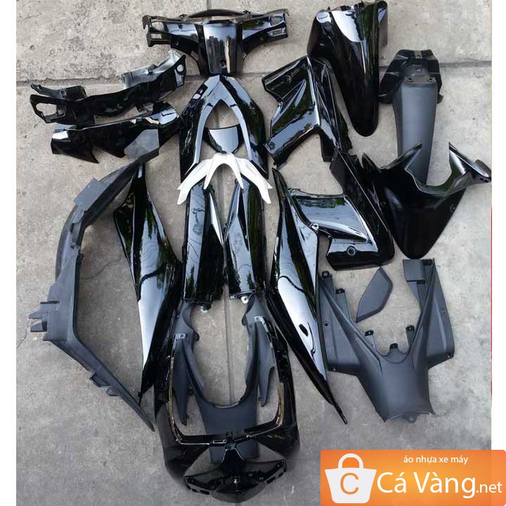 Wave RSX Nhựa TRẮNG cao cấp màu ĐEN Áo nhựa xe Wave RSX loại NHƯ ZIN