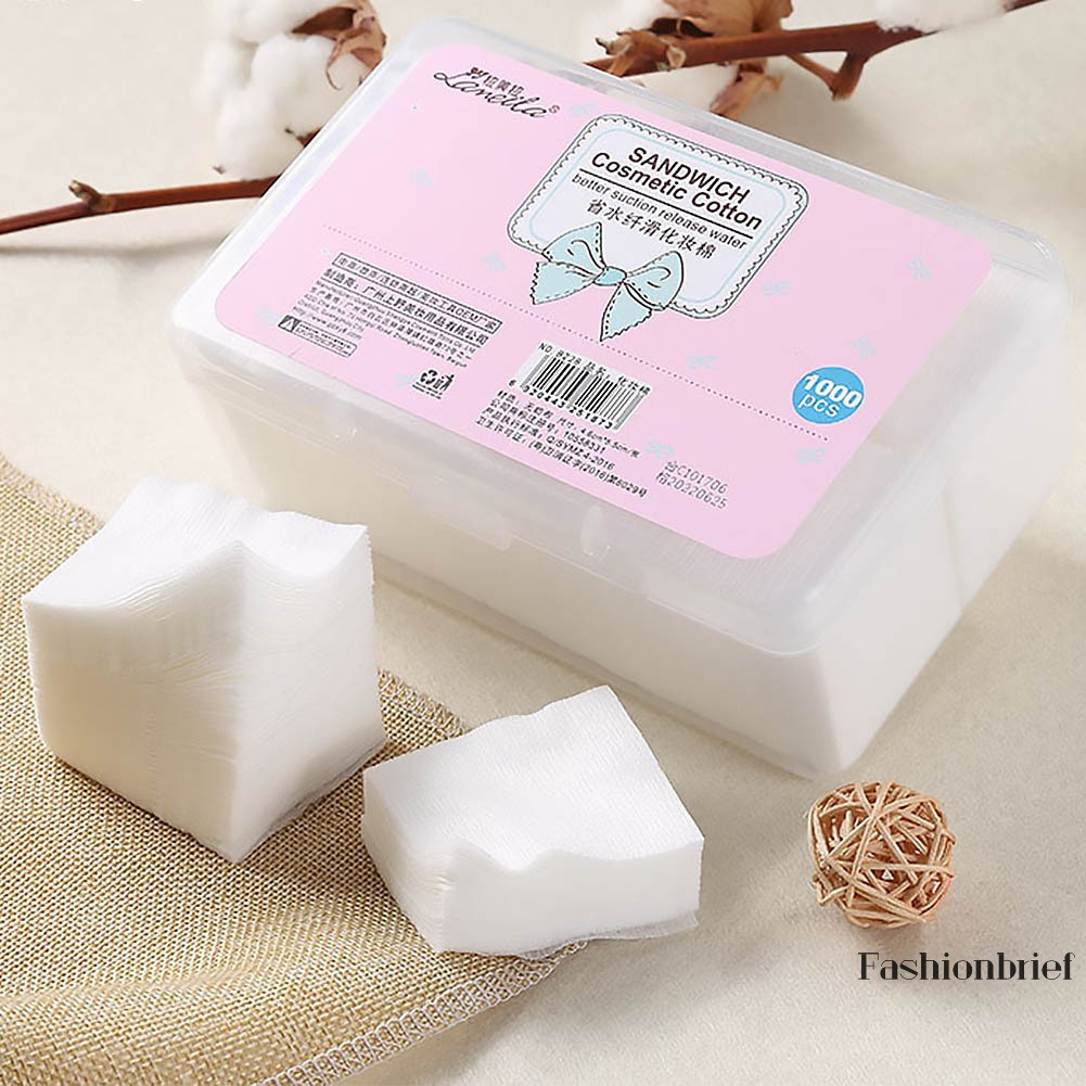 [Hàng mới về] Set 1000 bông cotton tẩy trang chăm sóc da làm sạch sơn móng tay