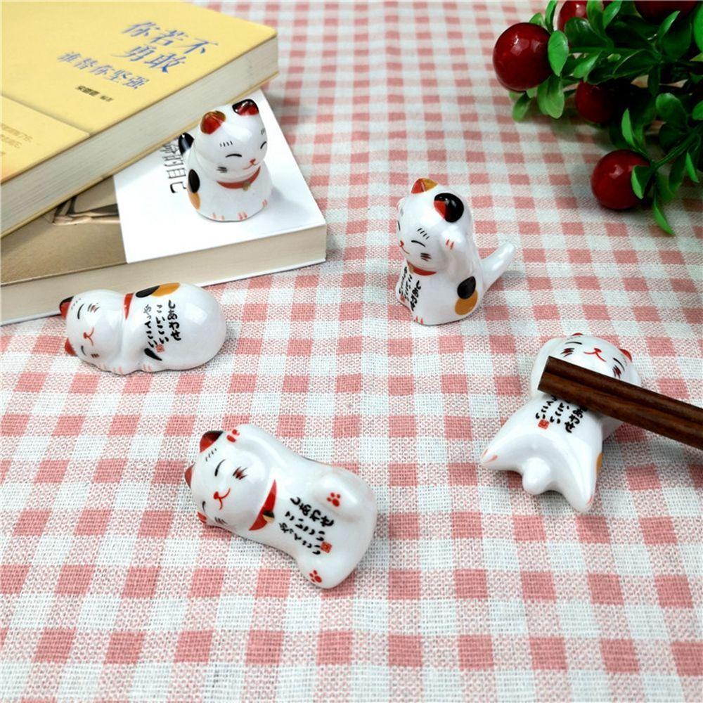 Giá Đỡ Muỗng Đũa Bằng Gốm Sứ Màu Ngà Hoạt Hình Dễ Thương