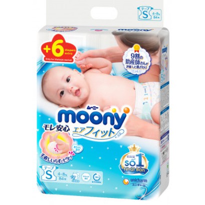 Tã dán Moony NB90/ S84/ M64/ L54