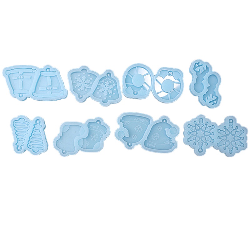 Khuôn Silicone Làm Móc Khóa Phong Cách Giáng Sinh