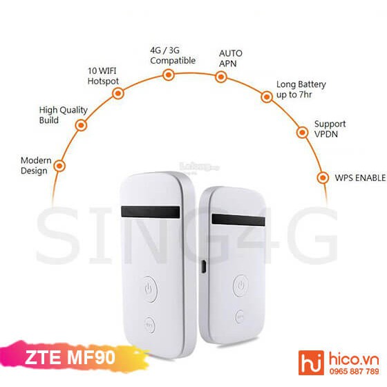 Bộ Phát Wifi 3G/4G ZTE MF90- Tốc Độ Cao- Pin Khủng- Có Thể Kết Nối 10 Thiết Bị Cùng Lúc. | BigBuy360 - bigbuy360.vn